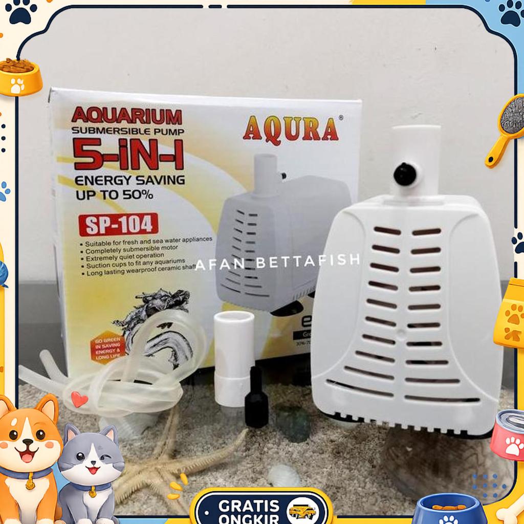 Pompa Air Celup Aqura Sp 104 Power Head Kolam Aquarium Aqura Sp-104