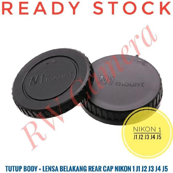 Body + Rear Lens Cap Tutup Lensa Belakang Body Nikon 1 Nikon1 J1 J2 J3 J4 J5 Happyshopping