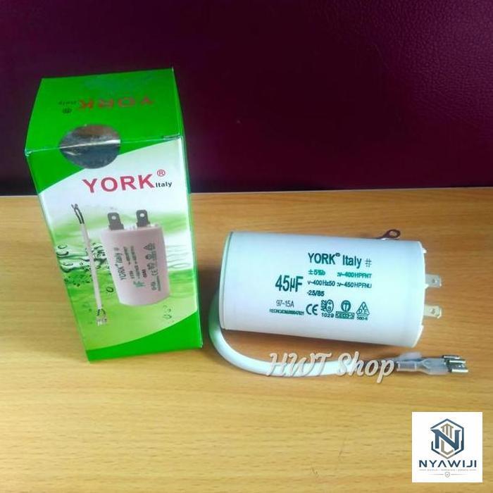 Kapasitor 45 Uf 450v York ~ Capacitor 45 Uf 450v ~ Kapasitor Pompa Air