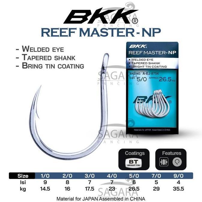 Best Seller Kail Pancing Hook BKK Reef Master Hook Jigging Berkualitas 100% original