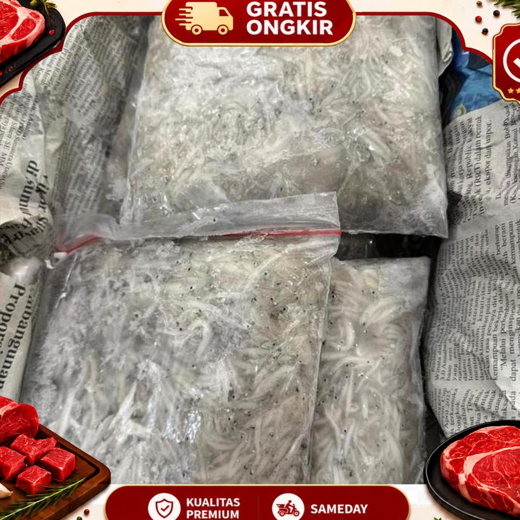 Ikan Teri Basah / Teri Basah Mpasi / Ikan Teri Basah Segar Fresh Kemasan 500 Gram