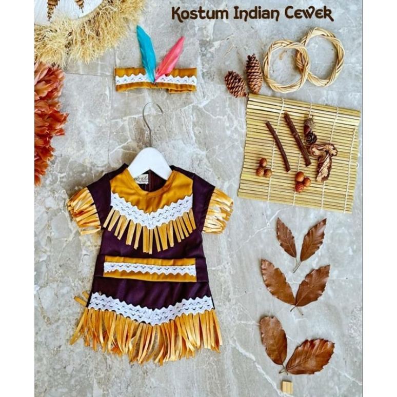 Diskon Kostum Indian Anak/Baju Indian Afrika Anak/Baju Adat Afrika/Cosplay Indian Anak