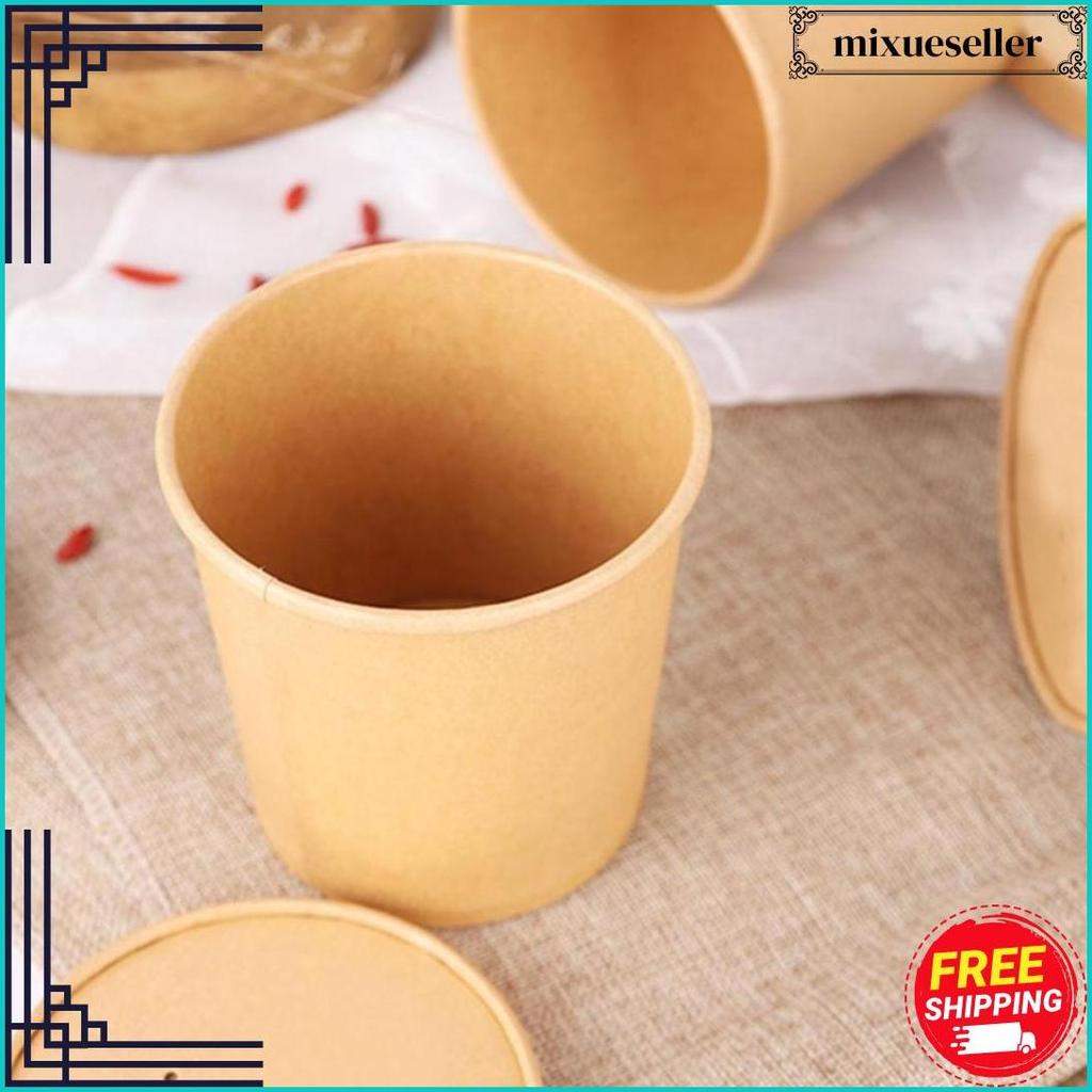 Brown Paper Cup Kraft Bowl 10Pcs Foodgrade Eco Friendly Fast Respon