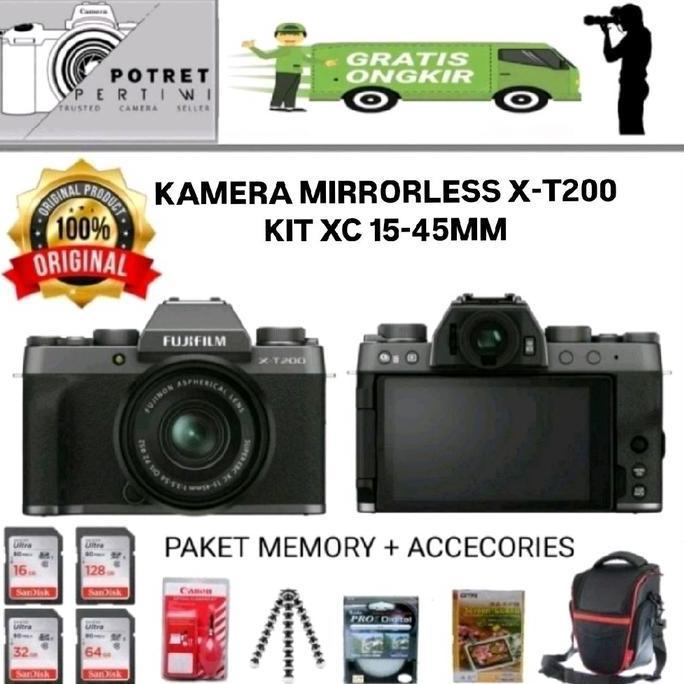 Fujifilm X-T200 Kit 15-45Mm / Kamera Mirrorless Fujifilm X-T200 Kit 15-45Mm / Kamera Fujifilm Xt200 