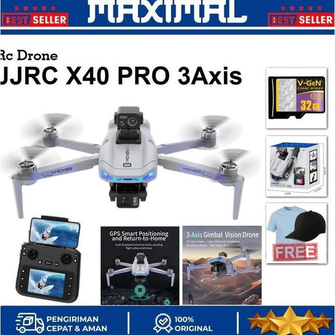 Drone Jjrc X40 Pro Gps 3Axis Gimbal Camera 4K Profesional Hd 1080P With Screen Remote Contro Alt Dro