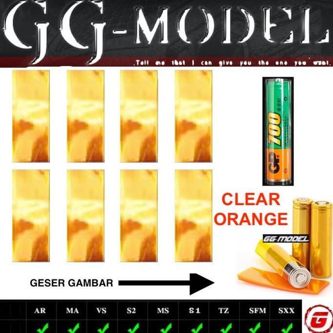 REP TAMIYA CONDOM BATTERE / SARUNG BATTERE CLEAR ORANGE
