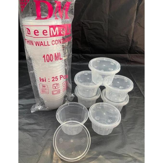 THINWALL SAMBAL/THINWALL KECIL 100ML MEREK DM 1 SLOP ISI 25 SET
