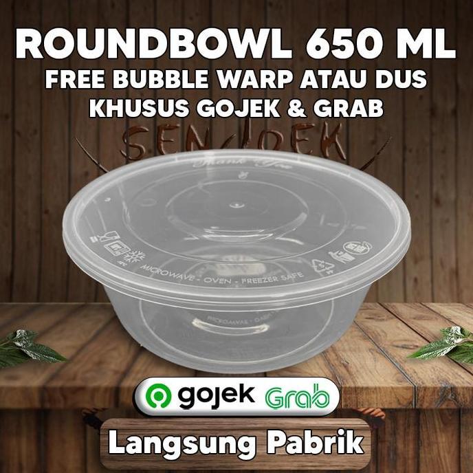 Thinwall Mangkok 650ml / Mangkuk Plastik 650 ml / Thinwall Bulat 650ml