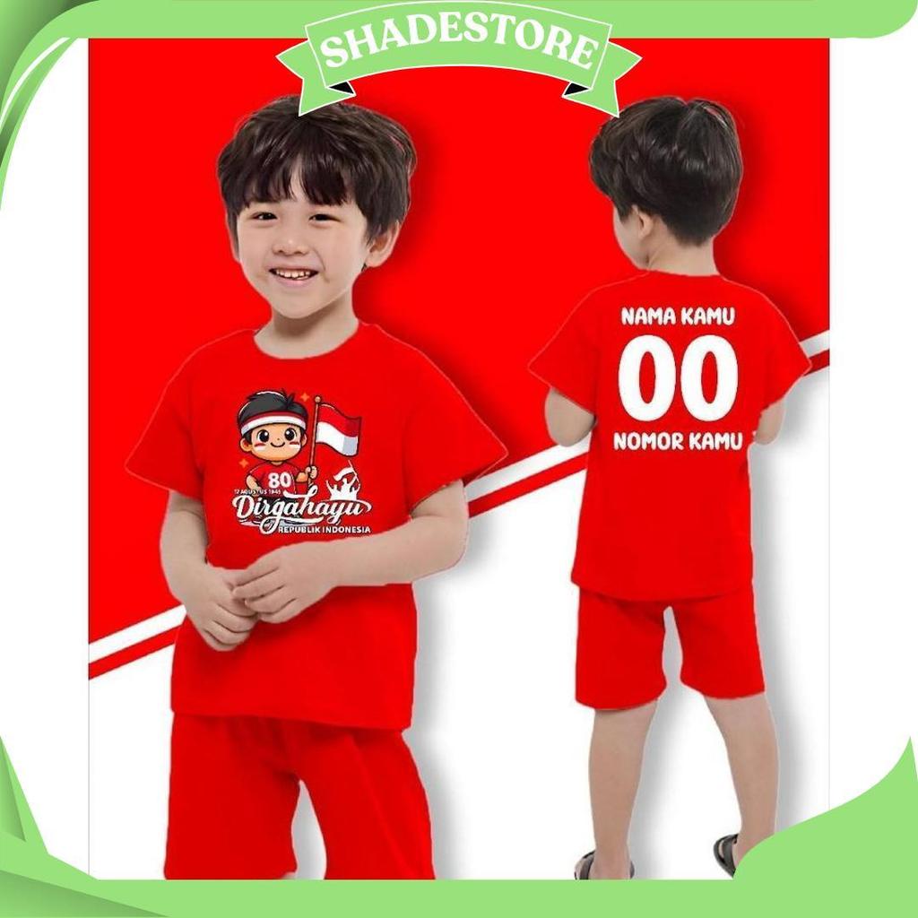 Baju / Setelan / Oneset Baju & Celana Anak UNISEX STA1455 Edisi 17 Agustus Dirgahayu Kemerdekaan Ind