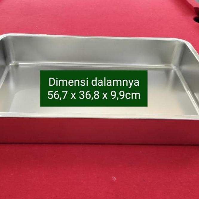 MANGONAQ Wajan Kotak Stainless Ukuran 60 x 40 x 10cm
