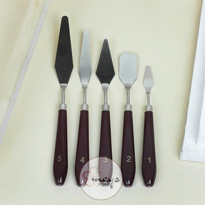 Jassminaa - Ter murah Painting Knife Set Isi 5 / Pisau Palet Lukis / Paint Knife Merk Arist Palette 