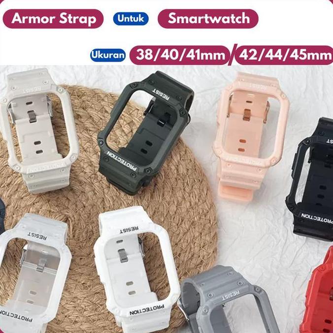 Promo - Armour Model Strap Untuk A Watch Series 1 2 3 4 5 6 7 8 T500 T55 Hw Series Iwo Series T55 Pl