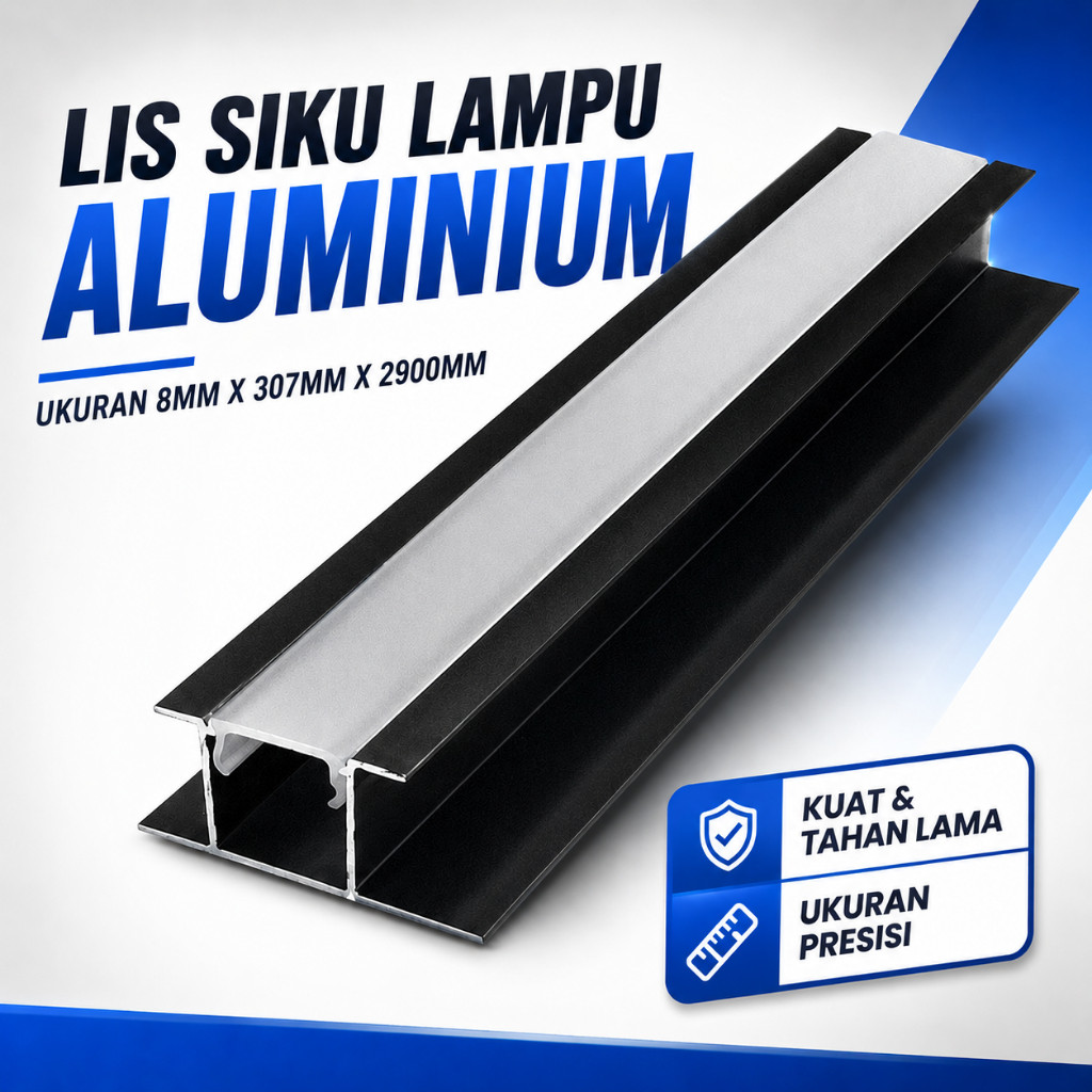 Lis Lampu LED Siku Aluminium-Housing Lampu LED Tanam Plafon dan Dinding-Lis Lampu Dekorasi Plafon PV