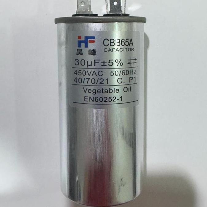 Garansi Cbb65 30Uf Kapasitor Cbb65 Cbb65A Ac Kulkas Genset Capasitor Bulat Socket Pin Kompresor Alum