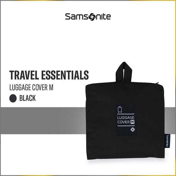 Samsonite Travel Essentials Foldable Luggage Cover M - Black Diskon