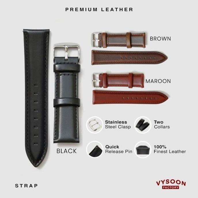 Tali Kulit Jam Tangan / Tali Strap Jam Fossil 14mm 16mm 18mm 20mm 22mm