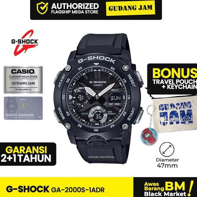 GShock GA-2000S-1ADR GA-2000 GA2000S GA2000 Garansi Resmi 2 Tahun
