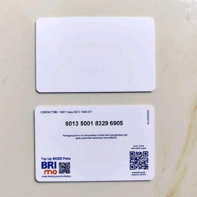 Cellme- Brizzi Putih Polos  Kartu Multifungsi Cocok Untuk Custom