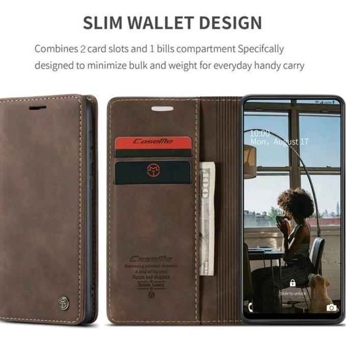 Phone- Case Compatible For Samsung A32 4G / A325F Flip Llet Leather Case Cover Sarung Dompet Caseme 