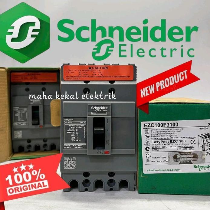 Mccb Schneider New Original Ezc100F3100 3P Breaker Mccb Schneider 100A Mccb Breaker Schneider Mccb 1