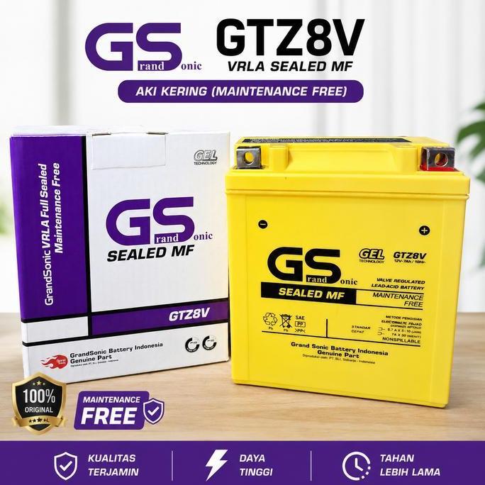Aki Motor Xmax Series Gs Gtz8V / Mbtx7U / Ytx7L-Bs / Mtx7L / Ytz8V Aki Kering Promo