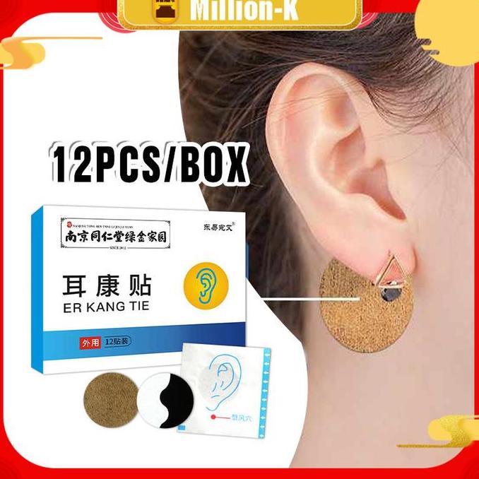 CLAKONE 12Pcs/Box Obat Tinnitus Patch / Tinnitus Tempelan Kesehatan / Telinga Berdenging Patch