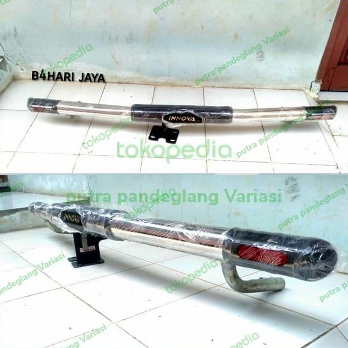 Tanduk Belakang Bemper Belakang Stenlis Mobil  Innova Lama 2004 - 2015 Forsale