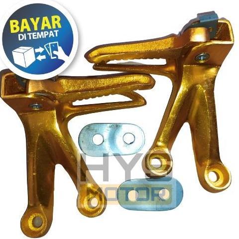 Hys Power Foot Step Pijakan Kaki Model Satria Fu Gantung - Universal Semua Motor - Gold Terbaik
