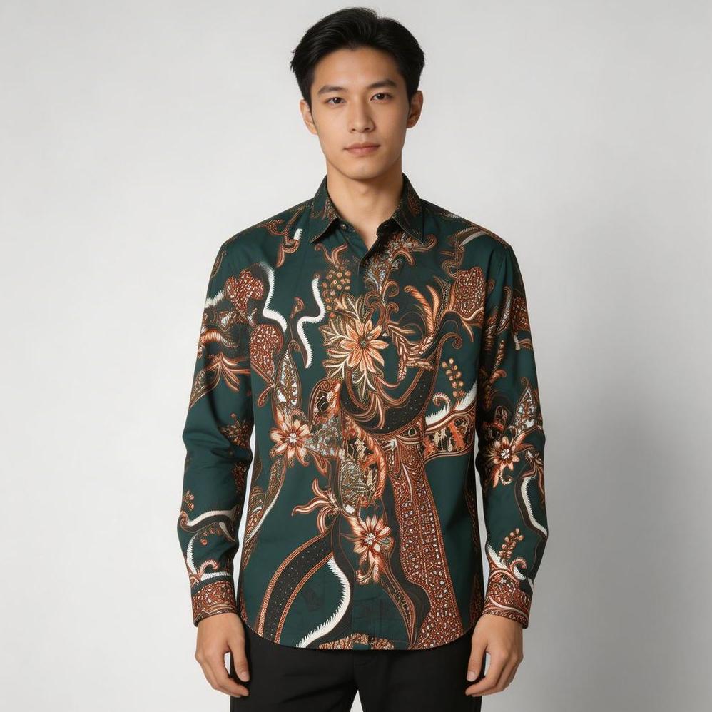 RICARDO Collection kemeja batik pria lengan panjang