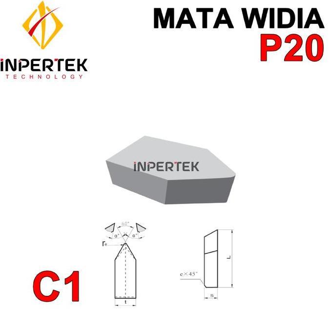 WHELINGO SATUAN Mata Widia C125 P20 Betel Tip Widia Mata Bubut C125 P20 Widia