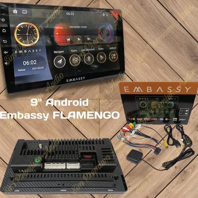 Head Unit Android Embassy 9 Inch Memory 2/32 Ready