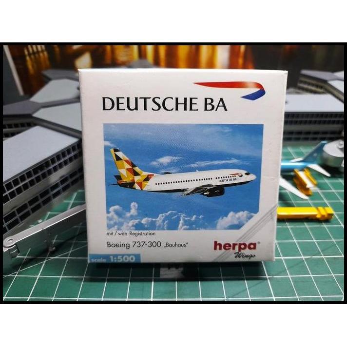 HOT DEAL HERPA WINGS SKALA 1:500 - DEUTSCHE BA BOEING 737-300 "BAUHAUS" HWP07 