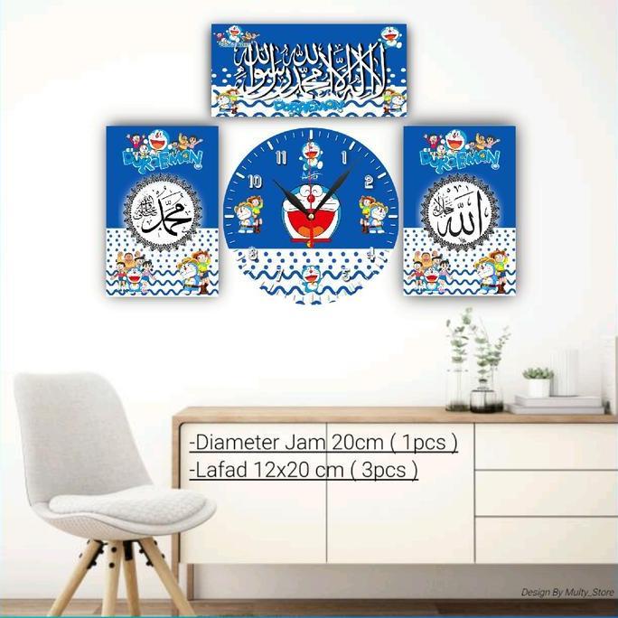 Jam Dinding Karakter Minimalis 1 Set Murah Unik doraemon