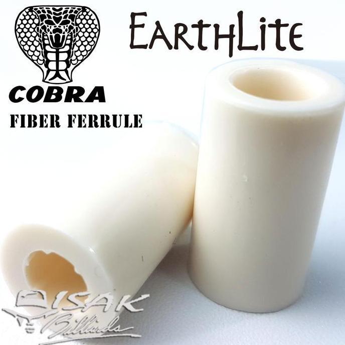 FERRULE COBRA EARTHLITE - FIBER WHITE - BILLIARD CUE STICK BILIAR STIK TERBARU