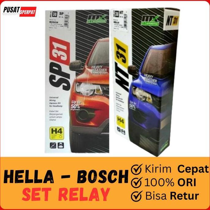 NEW HELLA BOSCH - set kabel relay hella bosch 2 relay / 3 relay (harga/pcs)