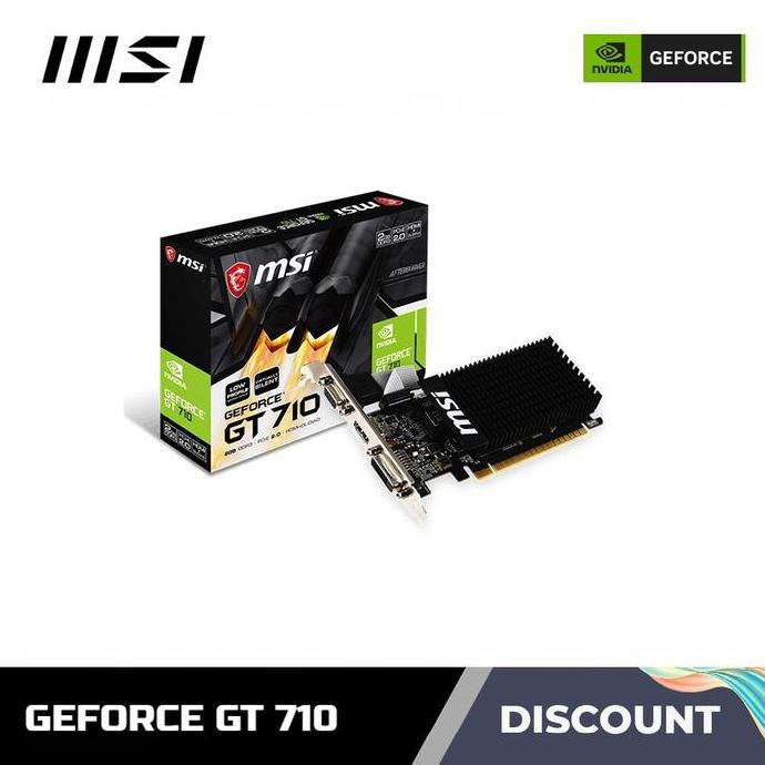 MSI GT 710 2G LP DDR3 GT710 2GB 64BIT LOW PROFILE VGA NVIDIA GEFORCE
