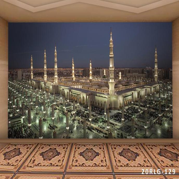 Parede - Wallpaper Dinding 3D Custom Islami Masjid Nabawi Madinah (20Rlg-129)