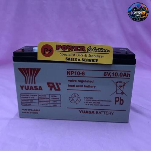 Battery Yuasa NP10-6 6v 10Ah Aki baterai Kering Yuasa 6v 10Ah NP10-6