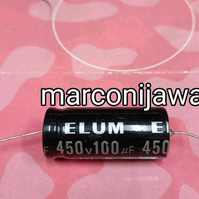 Capasitor 100uf 450v elum axial