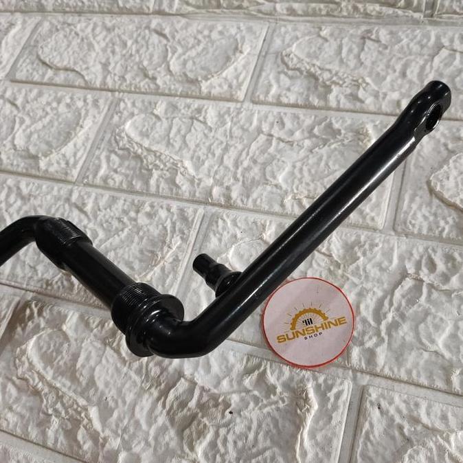 As Crank Arm Lengkung Terusan Gir Piringan Tengah Sepeda BMX 20 Lengan Ontel BB Bracket Besar