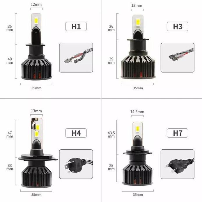Lampu Led Mobil H4 H7 H11 CSP Chip 3570 Infitary