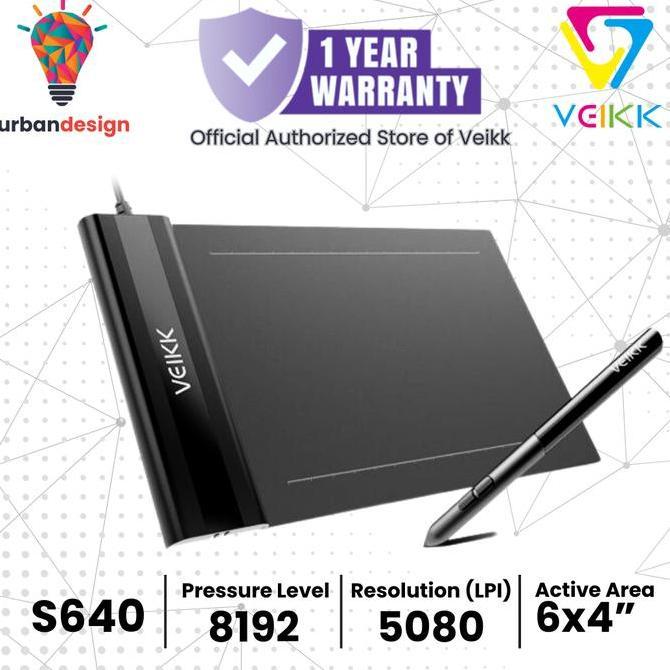 Pilihan - Veikk S640 Digital Graphic Drawing Pen Tablet Osu