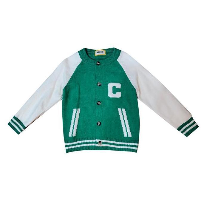 Cardigan Varsity Knit Initial C / Cardigan Anak Laki-laki - MOEJOE LSS