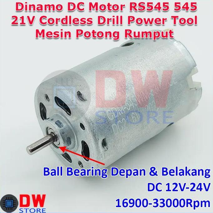 DINAMO MOTOR OBENG BOR BATERAI CORDLESS POTONG RUMPUT RS545 545 21V BEST SELLER