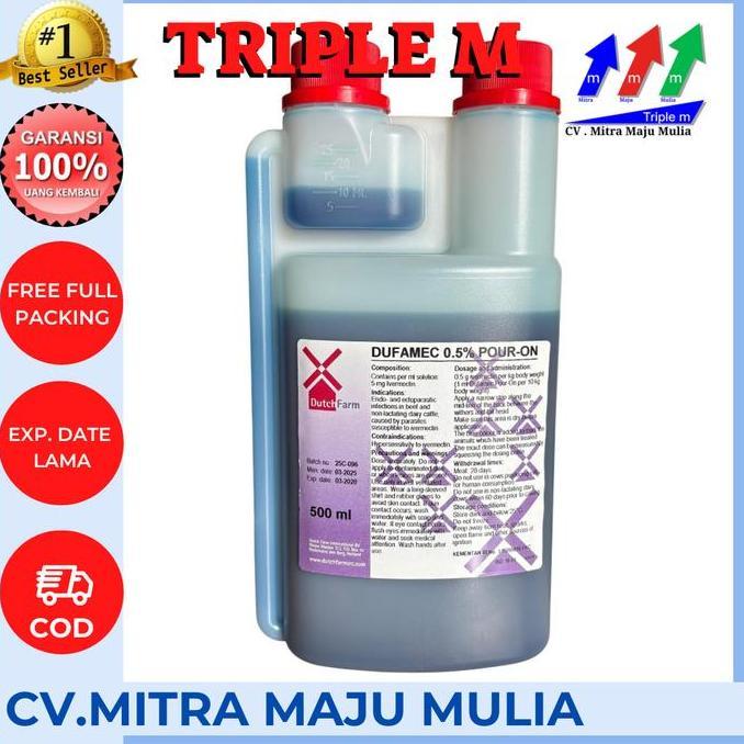 Dufamec 0,5% pour on 500 ml - Obat Hewan Ternak