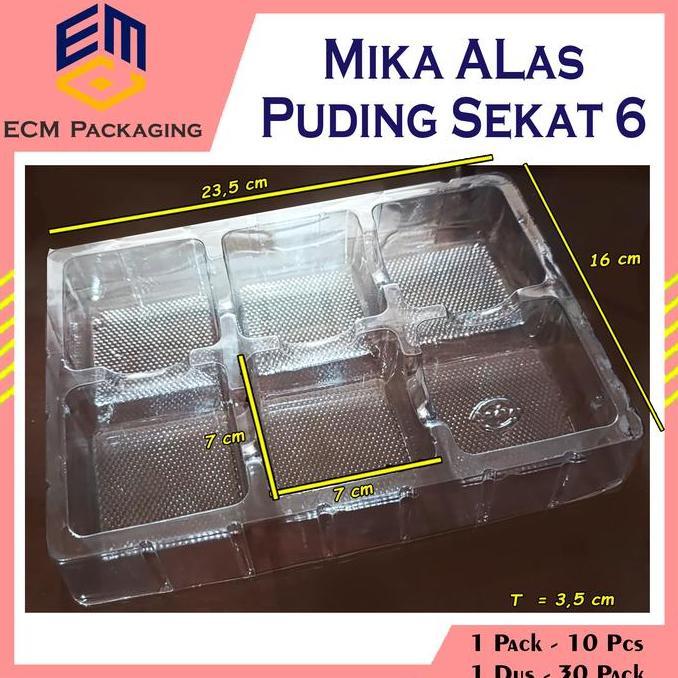 10PCS MIKA ALAS PUDING SEKAT 6 | MIKA ALAS SEKAT 6