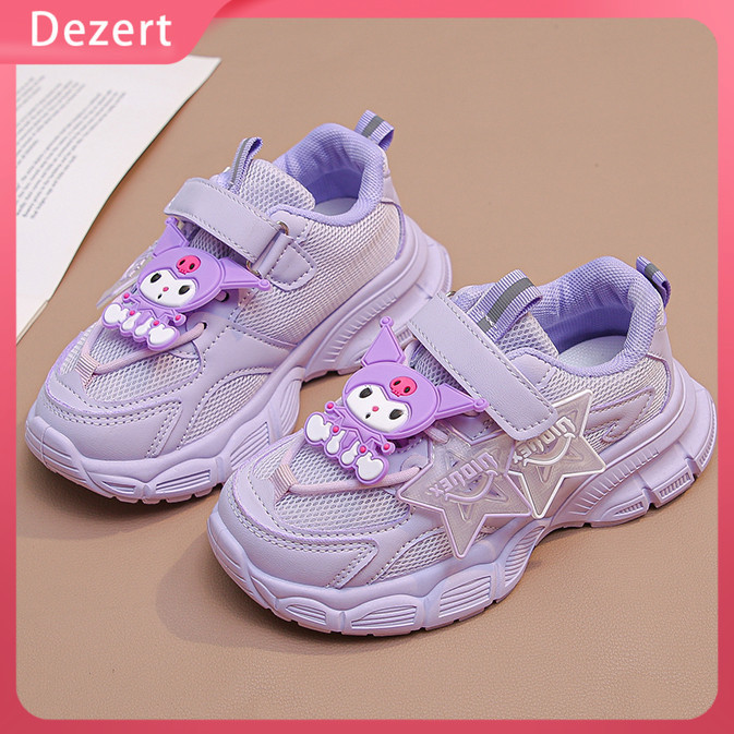 Dezert Sepatu Anak Perempuan Sepatu Olahraga Sneaker Kuromi Cewek 6-12 Tahun