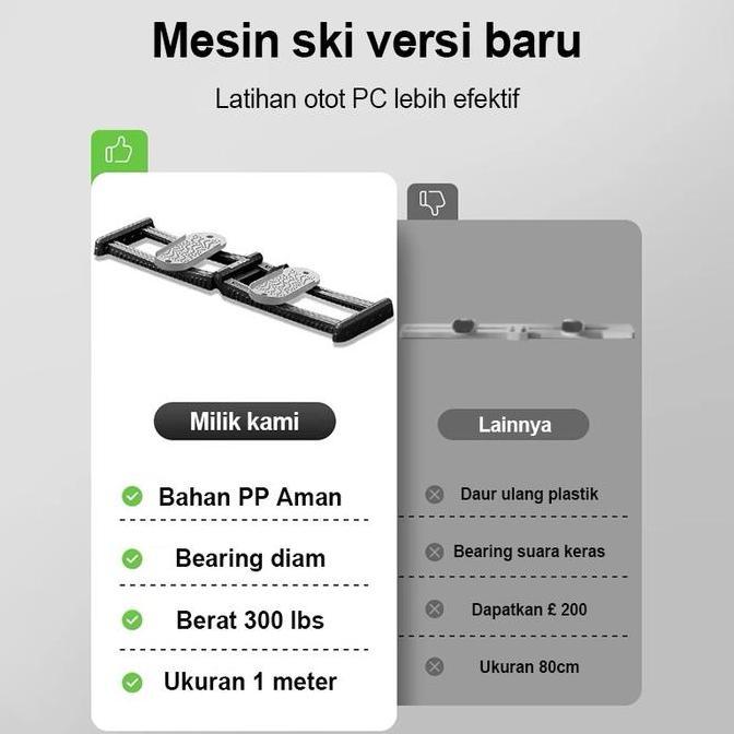 MP Mesin Ski Alat Fitnes 2 IN 1 Alat Olahraga Fitness Rumahan Latihan Aerobik Peralatan Pelangsing D
