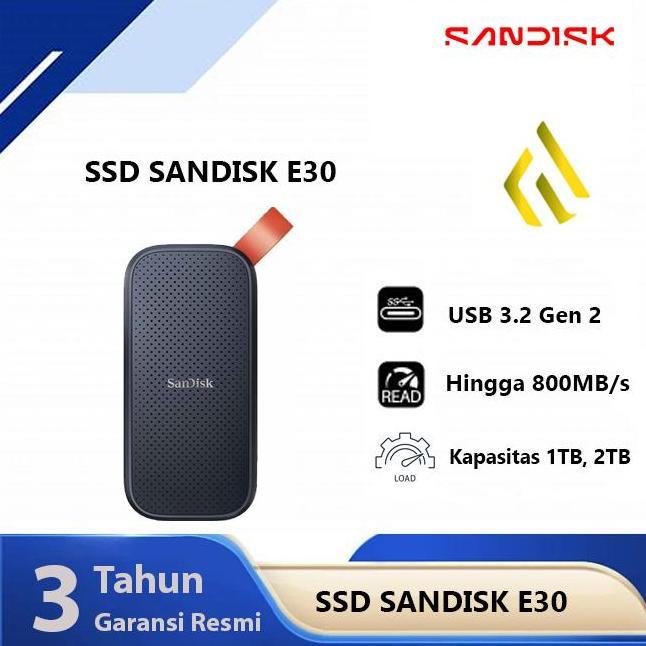 SSD Sandisk E30 1TB - SSD Portable Eksternal USB-A