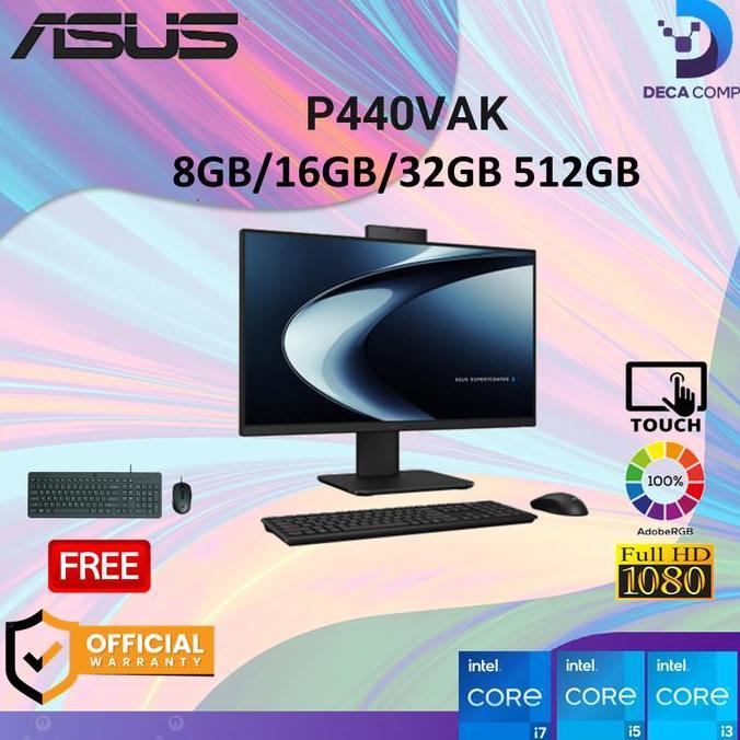 e.baystore - asus pc aio i7-13620h/i5-13420h/i3-1315u 8gb/16gb/32gb 512gb w11+ohs 23.8fhd /p440vak/p